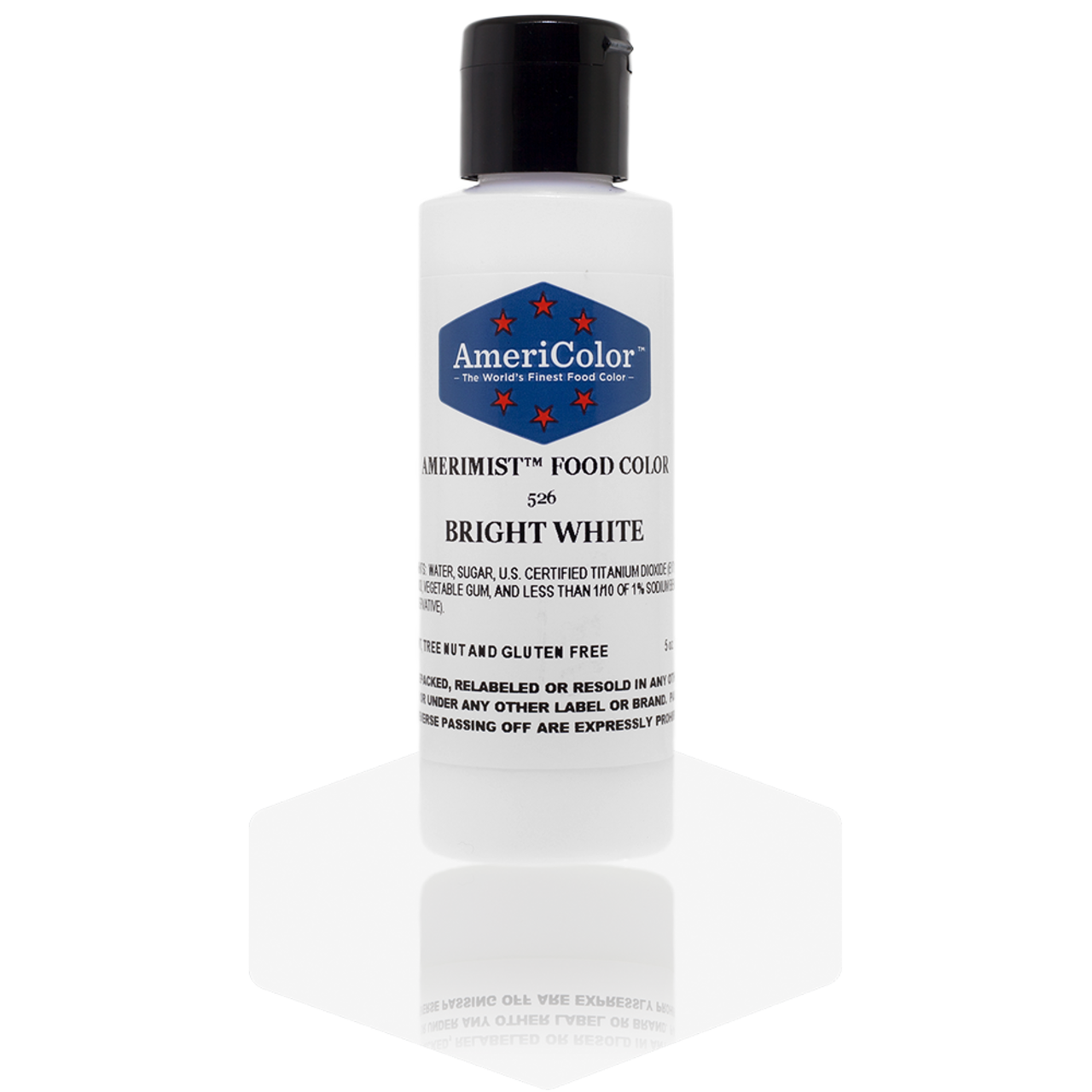 AmeriColor, Bright White, 4.5 Ounce, AmeriMist Airbrush Food Coloring